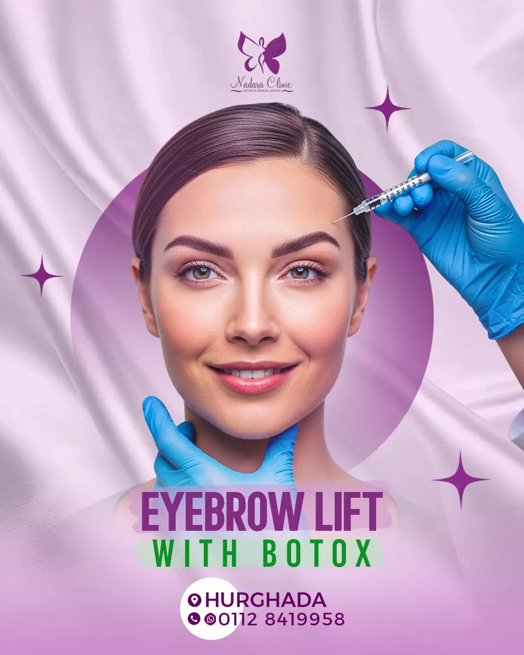 Eyebrow lift with Botox in Hurghada